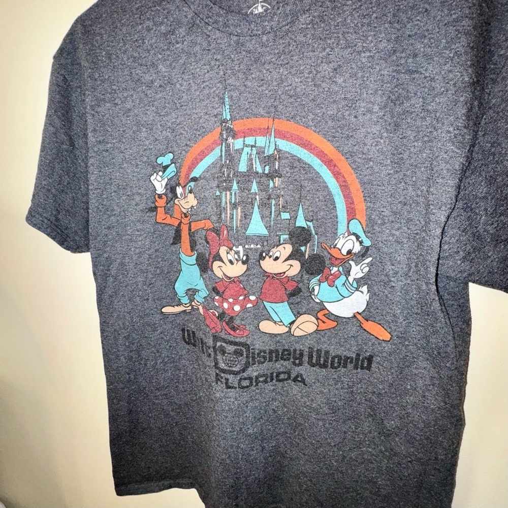 Retro Inspired Walt Disney World Florida Gray T-Shirt
